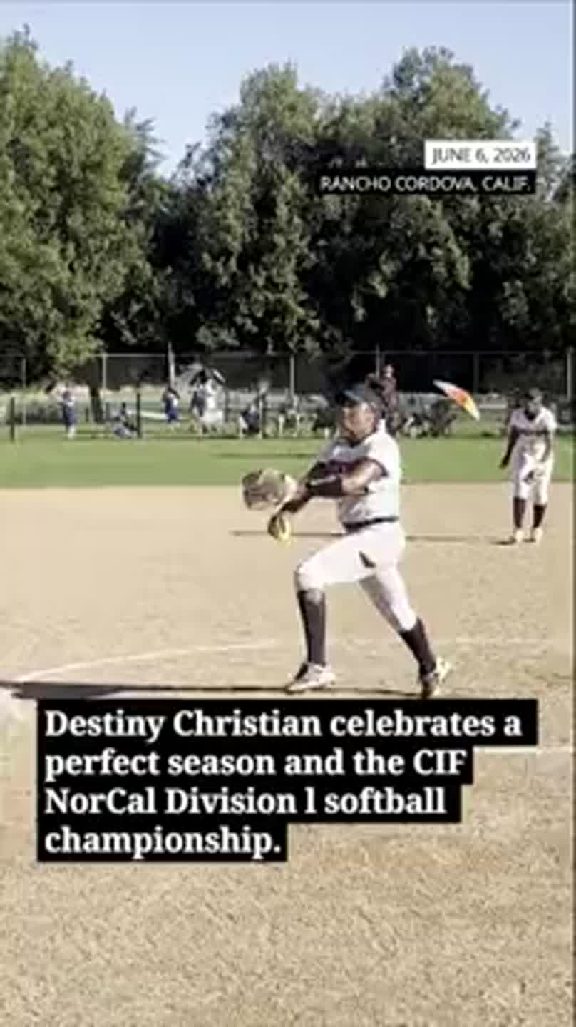See Destiny Christian close out a perfect season as D-l NorCal softball champions