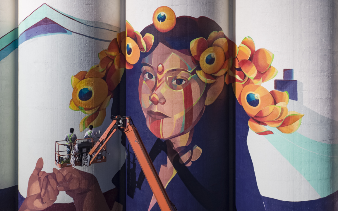 Giant mural in north Wichita begins to come alive