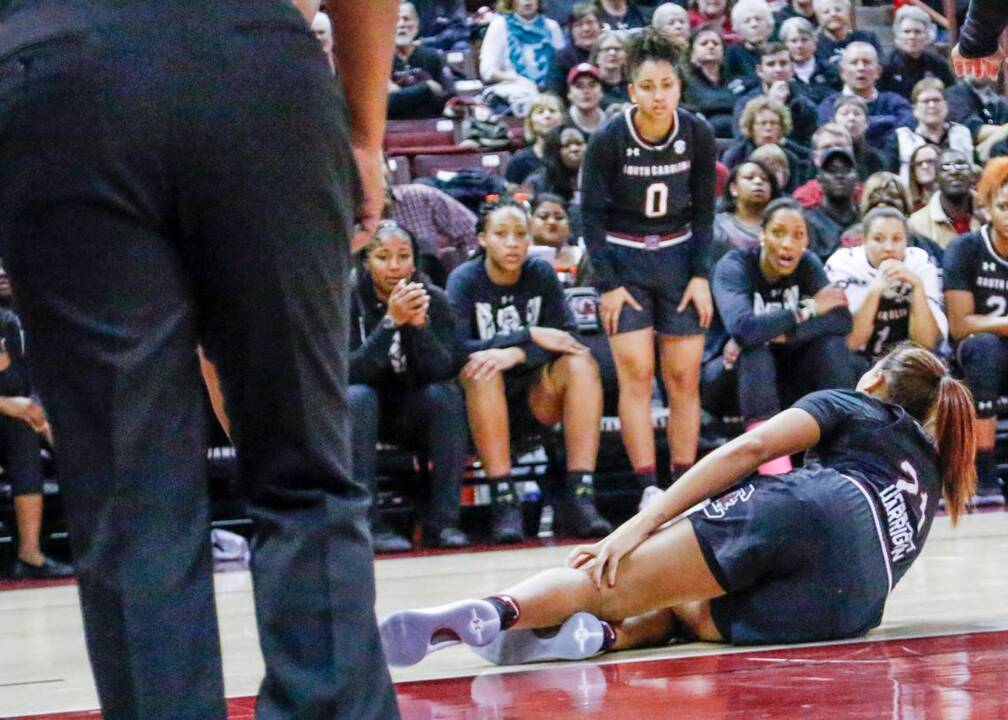 Coach Dawn Staley looks ahead to Vanderbilt with injured players