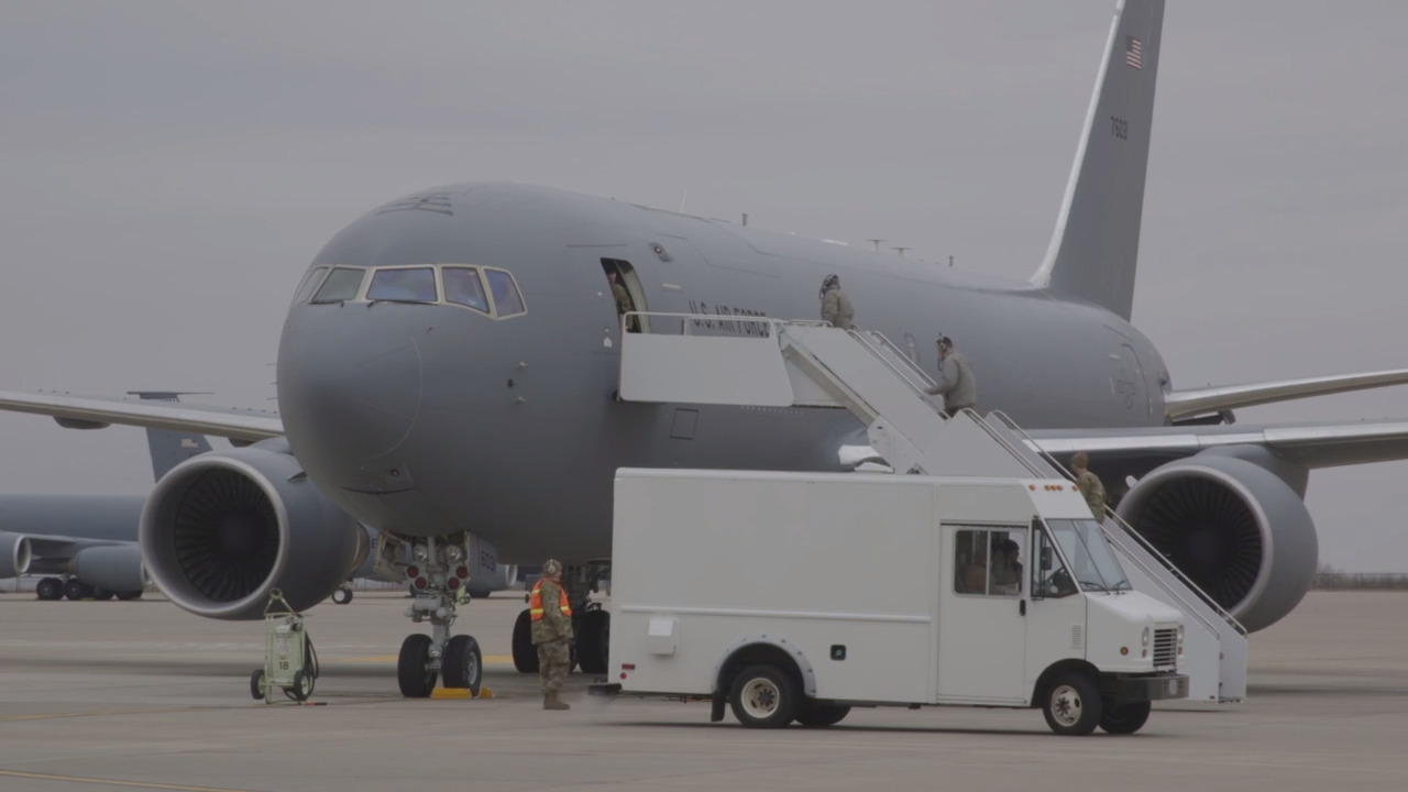 KC-46A Pegasus takes to the skies