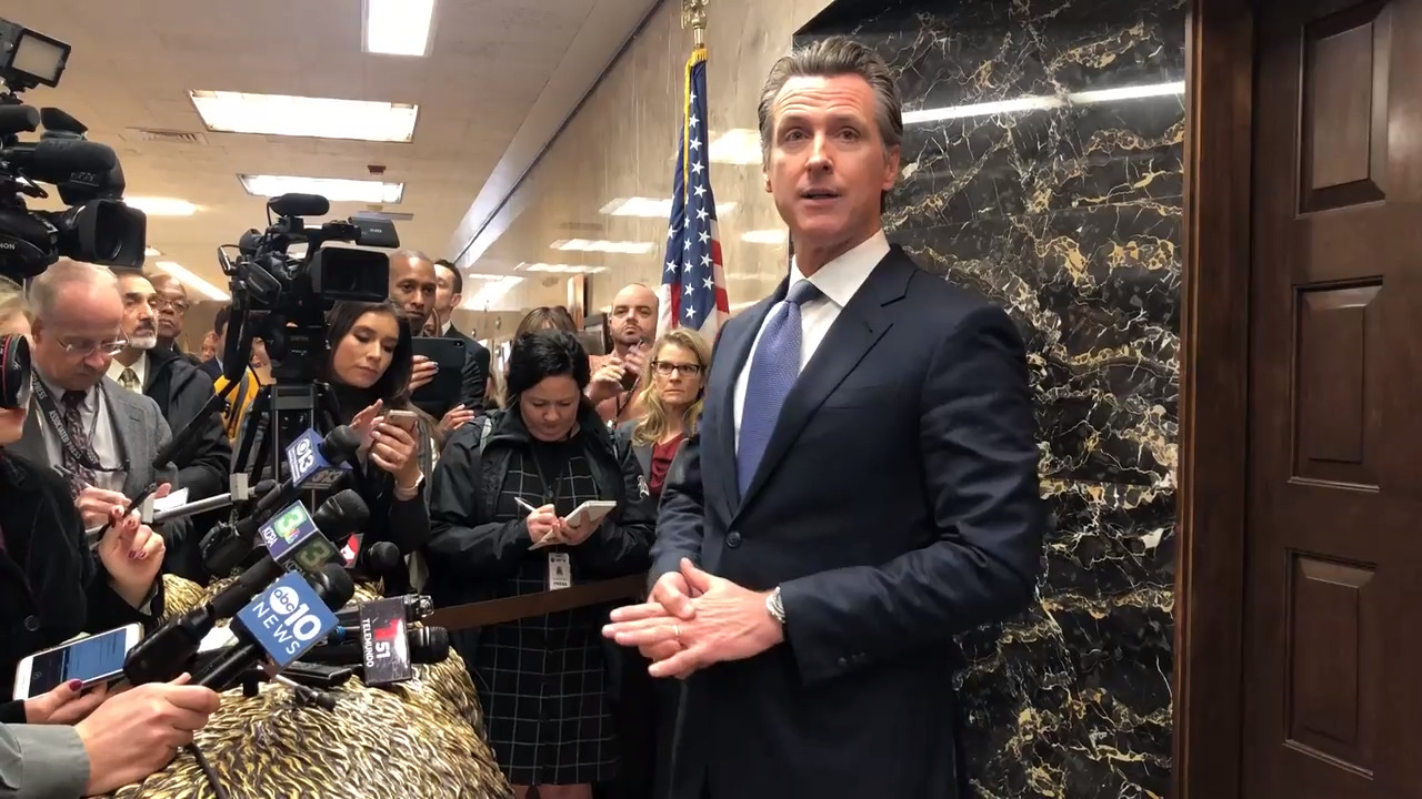 Gavin Newsom speaks after Cal Fire announces Tubbs Fire caused by private electrical system, not PG&E