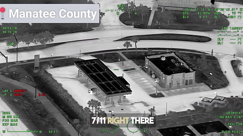Helicopter video shows motorcycle chase in Manatee County