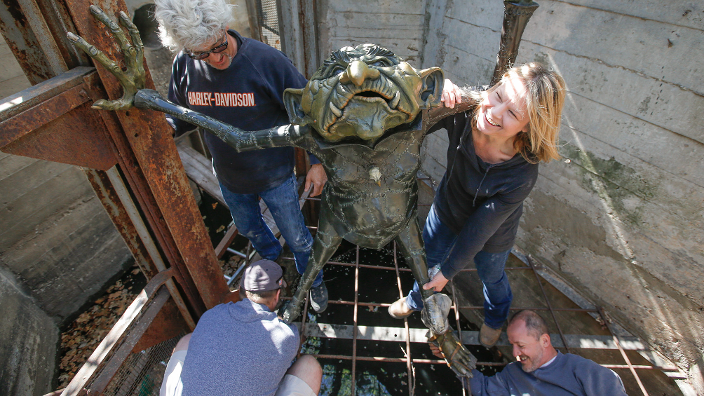 Meet the artist who created the 'Keeper of the Drains'