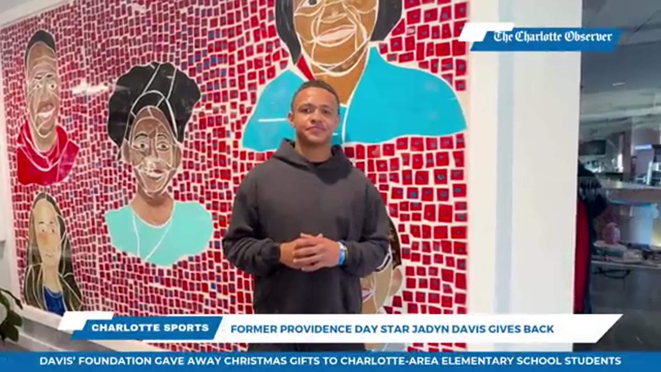 WATCH: Former Providence Day QB Jadyn Davis talks about his Christmas gift drive