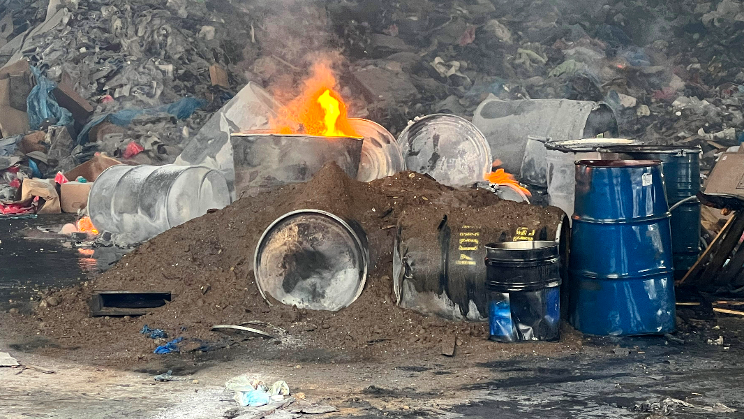 WATCH: Explosion that prosecutors allege was caused by illegal dumping of chemicals