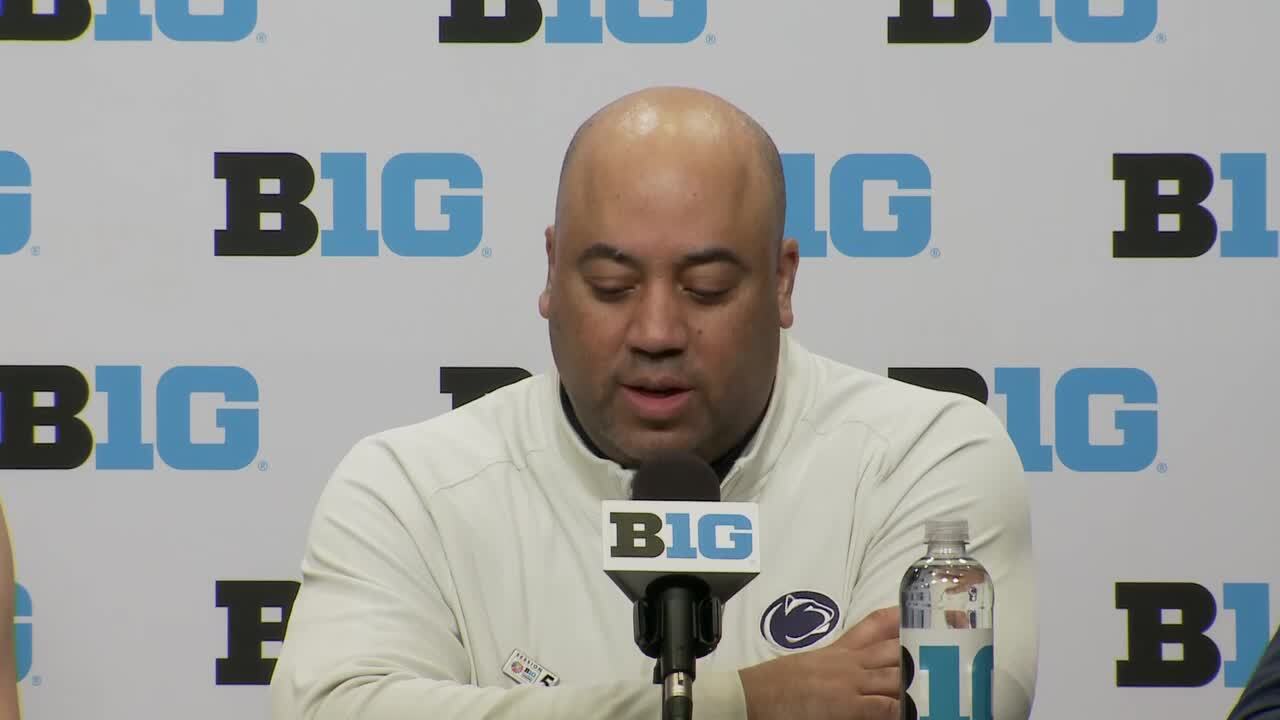 Penn State head coach Micah Shrewsberry discusses senior’s impact after Big Ten tournament loss