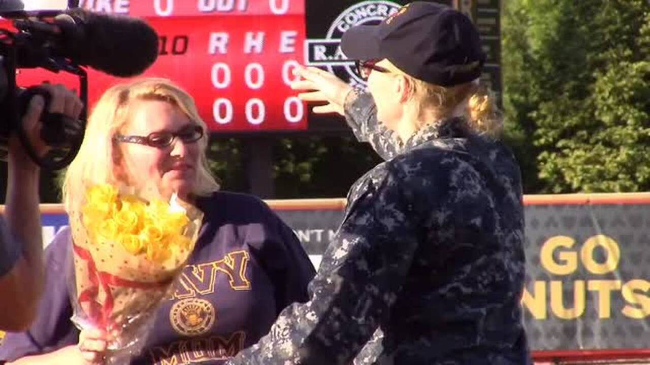 Wichita seaman's homecoming surprises mother