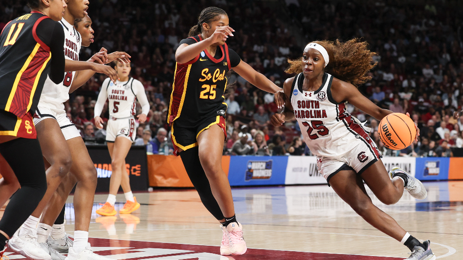 Raven Johnson bids farewell to Colonial Life Arena after second-round win