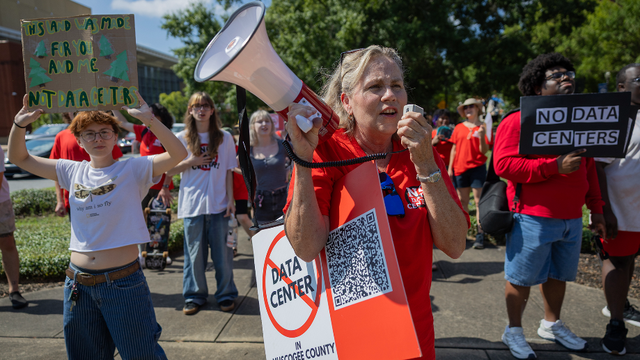 'Save our land, Save our water.' Local residents rally against data centers in Muscogee County, GA
