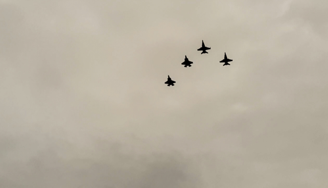 Watch as fighter jets perform flyover to honor retiring Marine at MCRD Parris Island