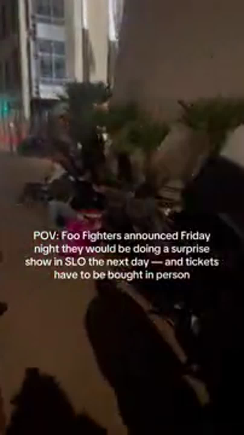 Fans line up overnight to snag tickets for surprise Foo Fighters concert in SLO
