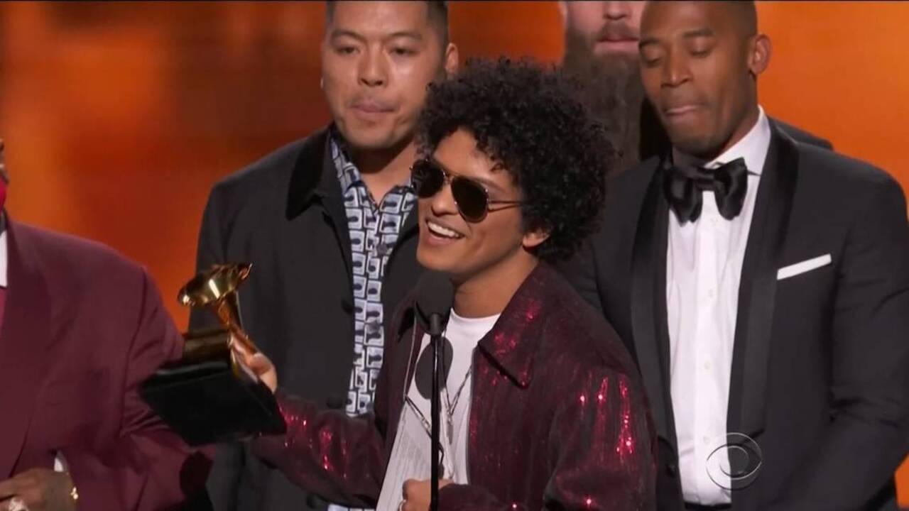 Bruno Mars has huge night at Grammys, wins six awards