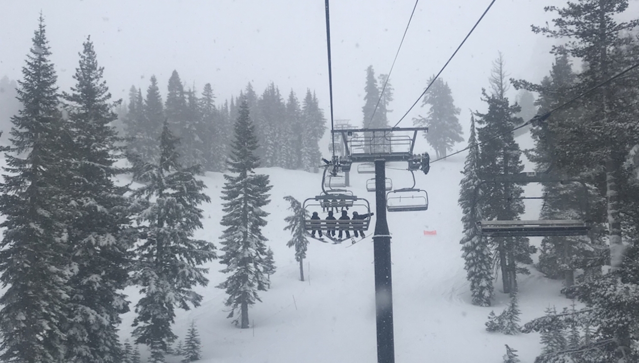 See fresh powder accumulate at Squaw Valley
