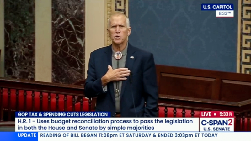 NC Sen. Thom Tillis speaks about his opposition to Medicaid cuts in Trump budget