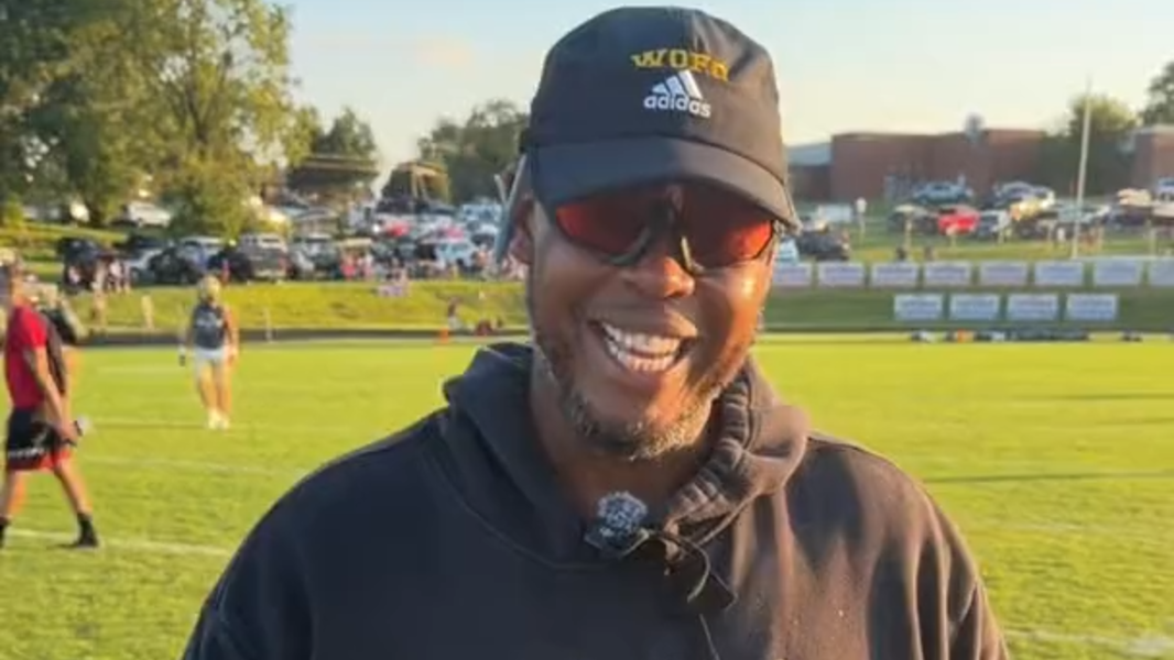 Woodford County coach Dennis Johnson on his final game at Alvis Johnson Field in Harrodsburg