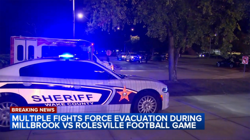 Millbrook-Rolesville football game suspended after fights in stands, parking lot