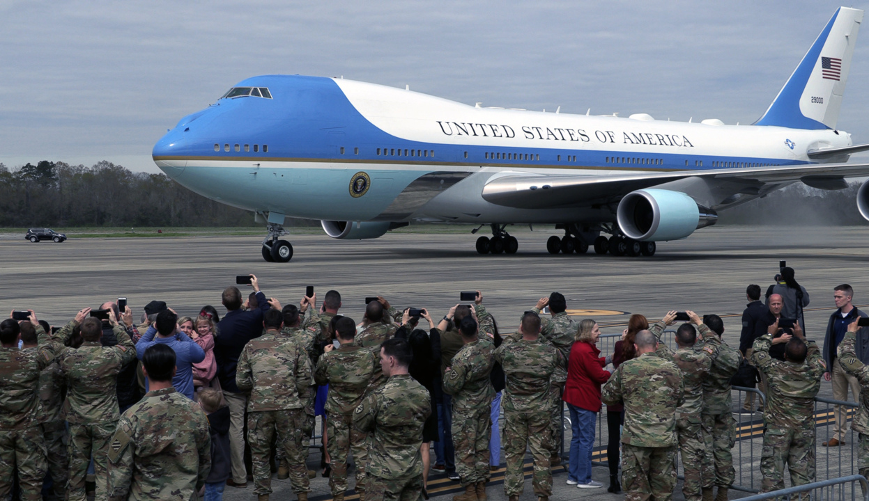 Check out the scene at Ft. Benning when President Trump and First Lady Melania Trump arrived