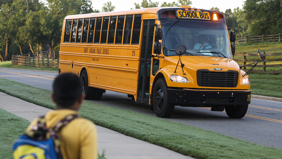 New routes in Cabarrus County have kids walking further to school bus stops