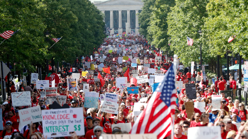 In 2019 thousands of NC teachers marched in Raleigh