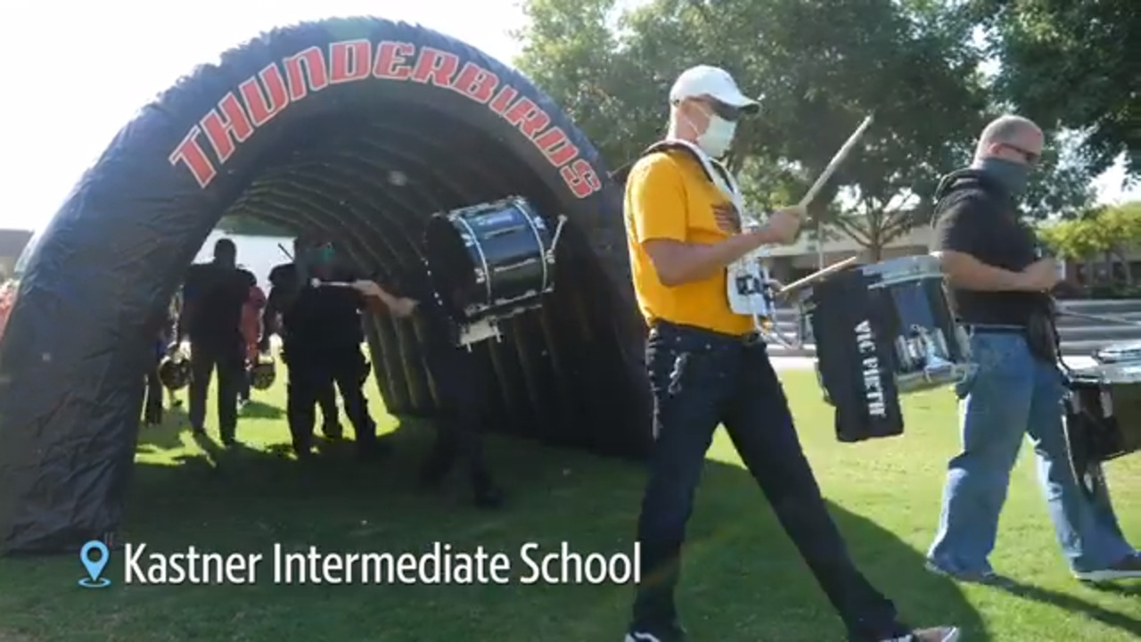 First day of school at Kastner Intermediate School starts with a bang