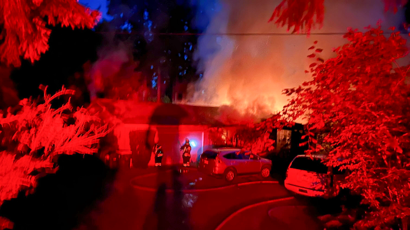 Fire destroys home near Offut Lake, two occupants injured