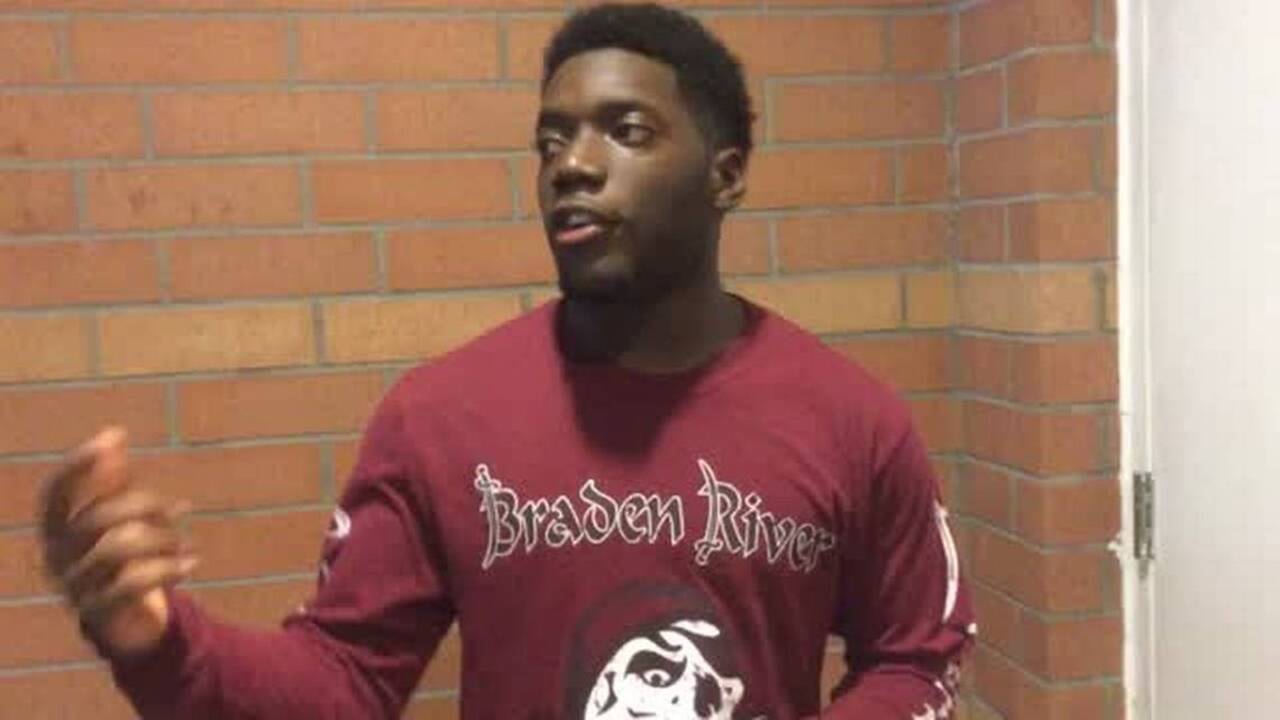 Braden River running back Raymond Thomas discusses the night he tore his ACL