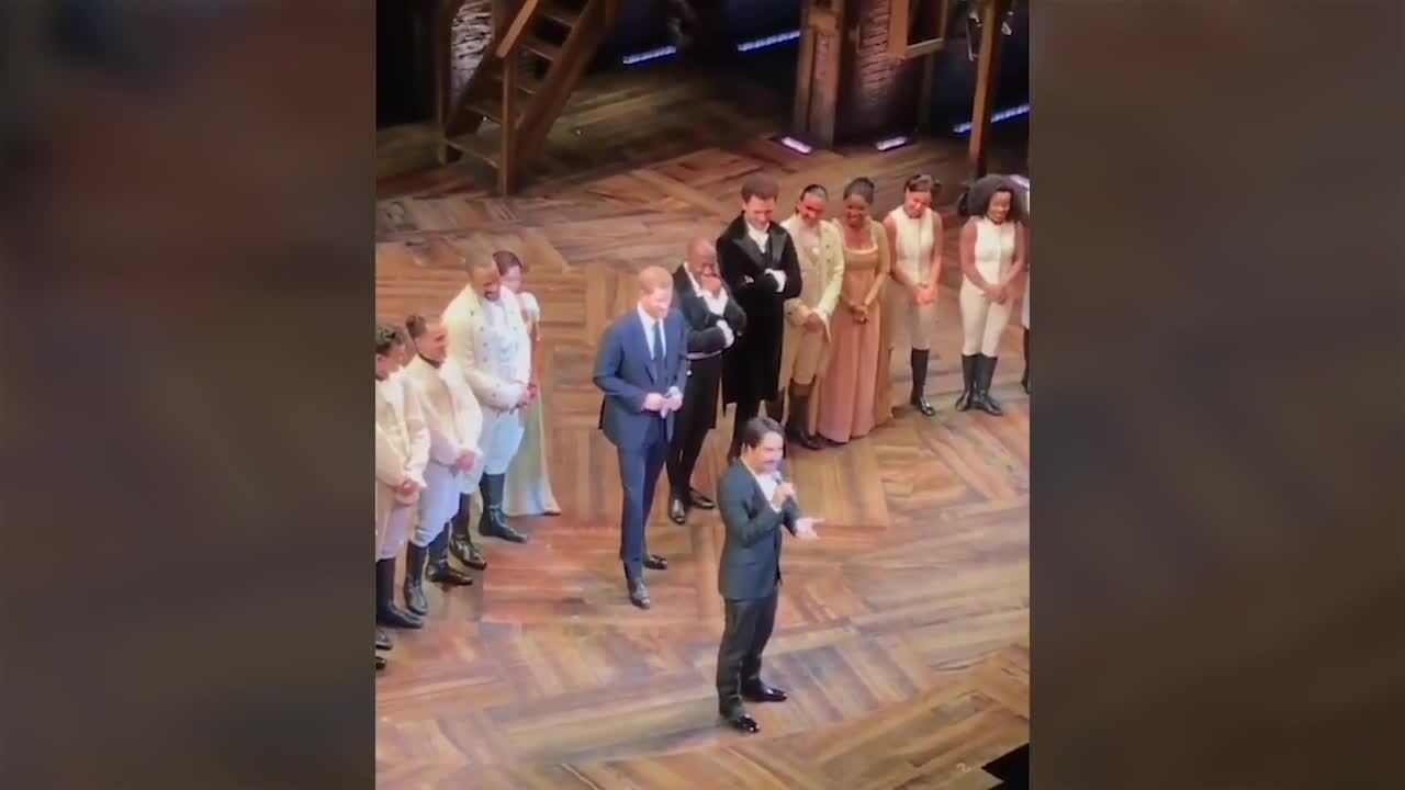 Prince Harry briefly auditions for Hamilton role after gala performance