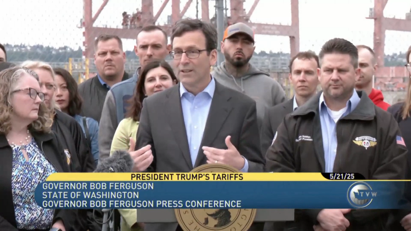 Gov. Bob Ferguson discusses impact of Trump tariffs on WA