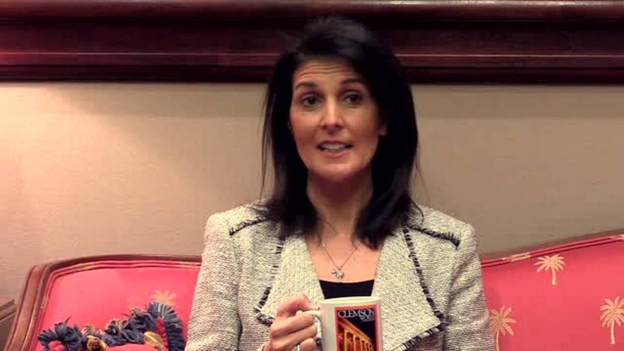 Gov. Nikki Haley expects Clemson, her alma mater, to win championship