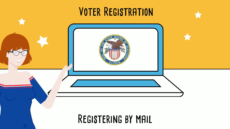 How to register by mail to vote in Illinois?