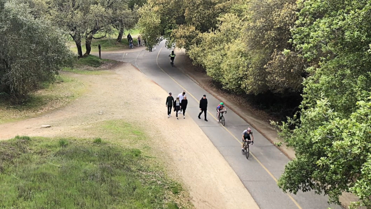 See time lapse of social distancing (or not) on American River Parkway in COVID-19 crisis