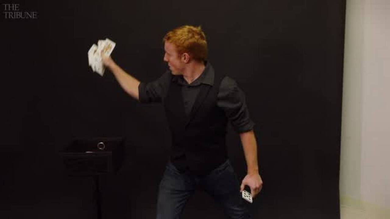 Up-and-coming magician (and Cal Poly student) shows off his best tricks
