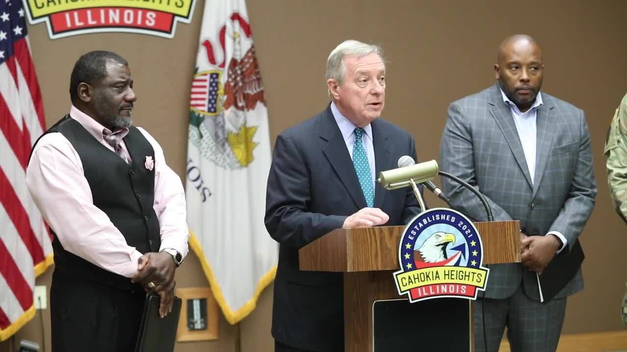 Durbin secures $28M for sewer issues in Cahokia Heights, addresses East St. Louis flooding