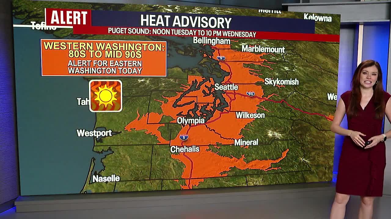 Seattle weather: Slightly cooler Monday before temperatures warm back up