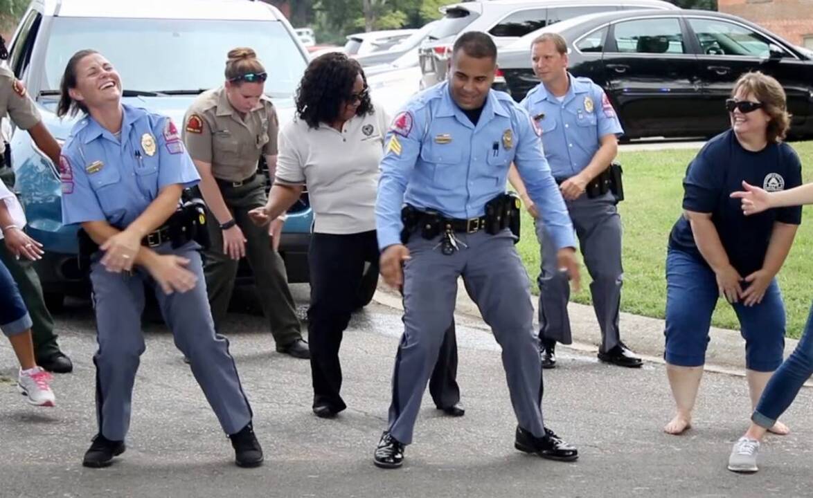 The making of the Raleigh Police Running Man Challenge video