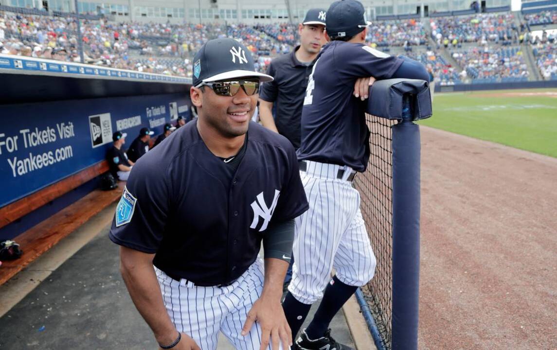 Pete Carroll on Seahawks' Russell Wilson working out with Yankees:
'I think its awesome'