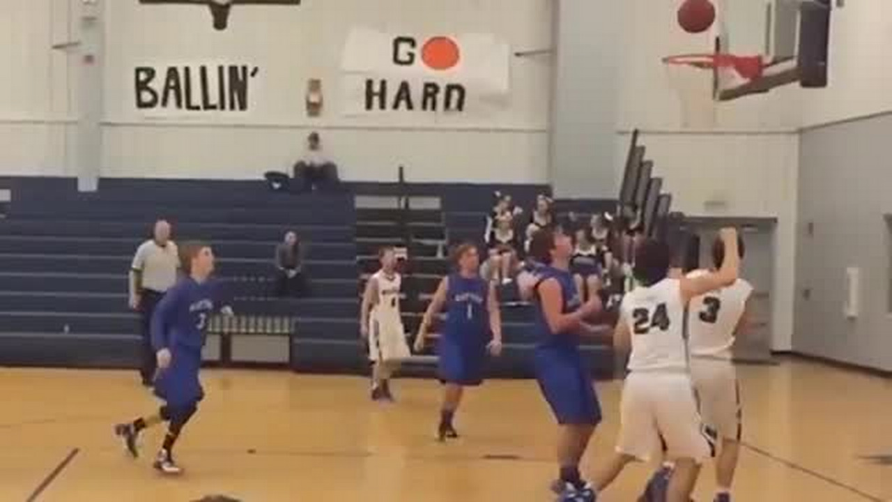Video: Alabama high school basketball player sinks shot off face