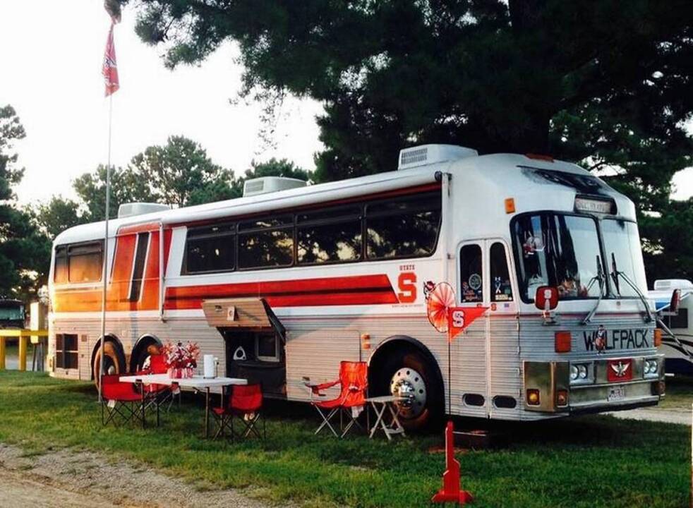 This ultimate Wolfpack fan tailgating bus is for sale – cheap!
