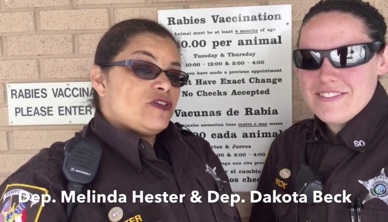 Durham County Sheriff's deputies on the importance of rabies vaccinations