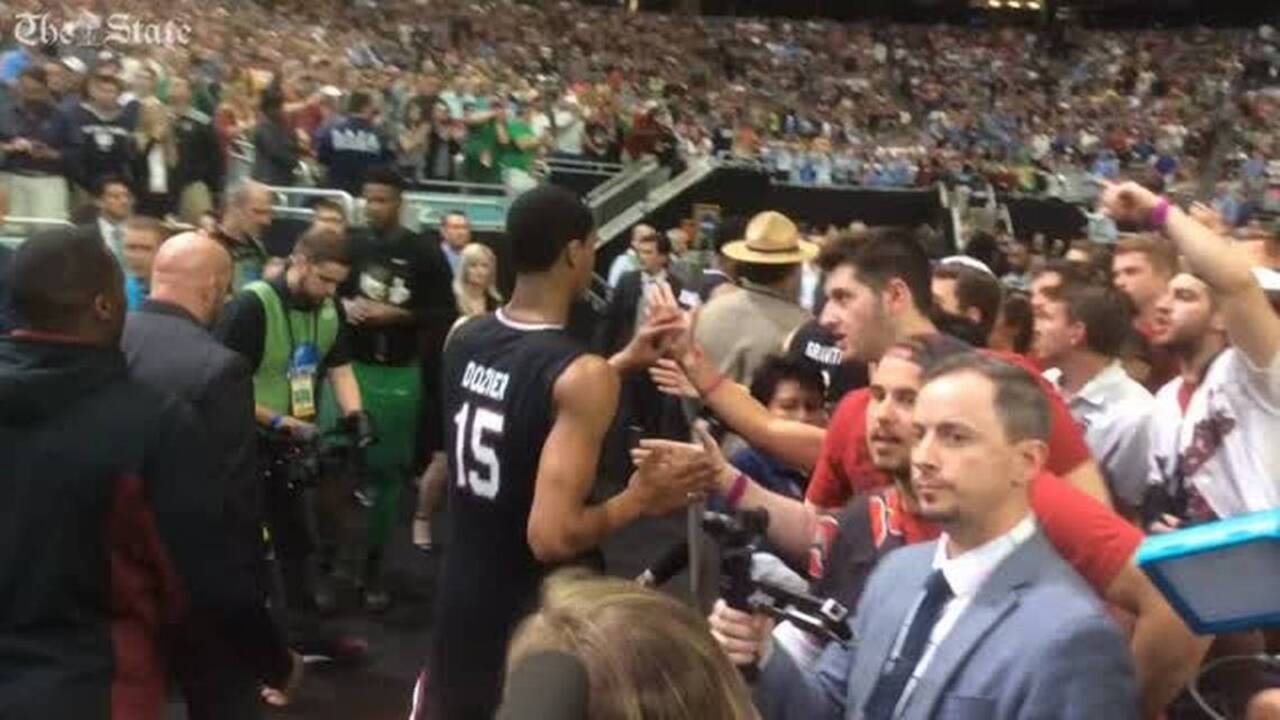Gamecocks salute fans, and vice versa, after loss to Gonzaga
