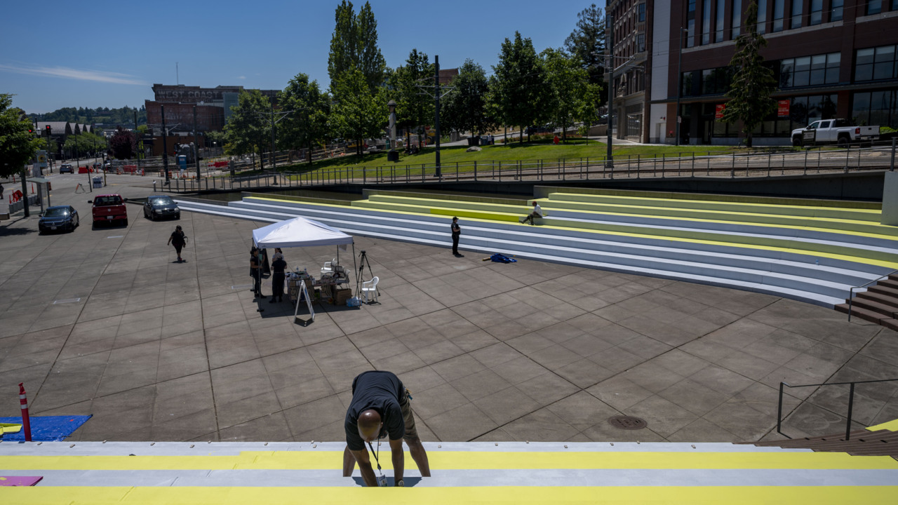 See what’s being painted at Tollefson Plaza