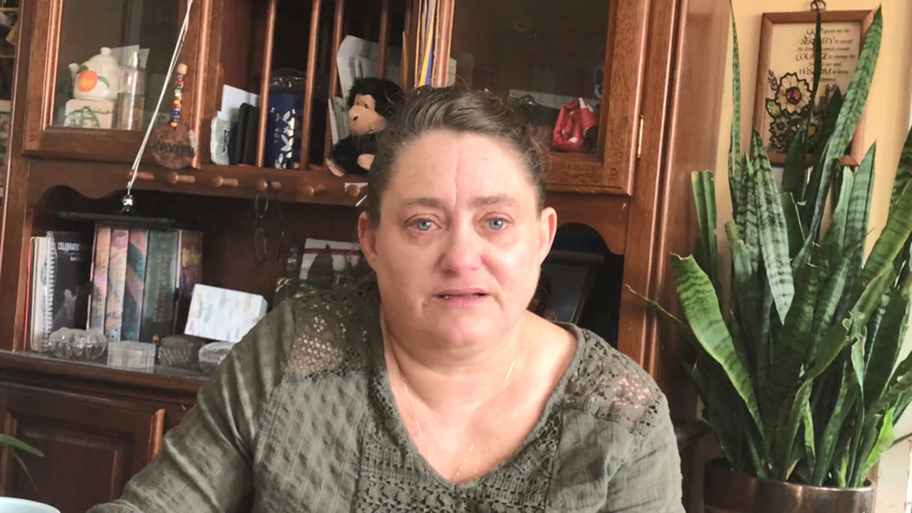 Peggy Walcott, great-aunt of Levi Jennings, talks about the dangers of drug addiction