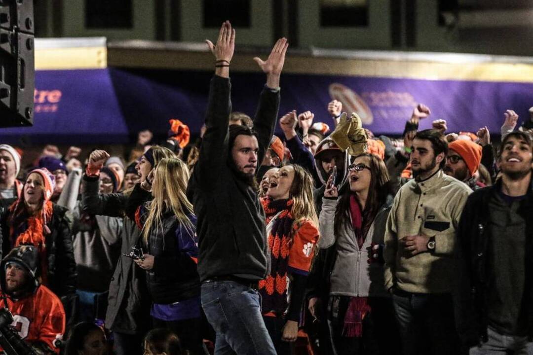 Go nuts! Fans in Clemson celebrate as Tigers win national championship