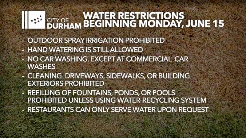 Durham to implement stronger water-use restrictions as drought worsens