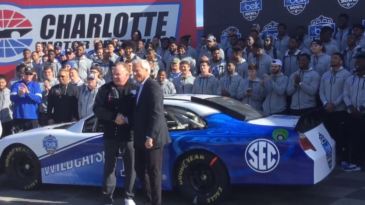 UK football at the races: Mark Stoops, players react to NASCAR visit