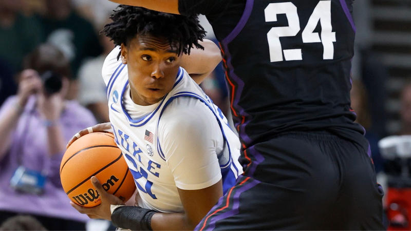 Duke's Ngongba and his teammates talk about his return in their win over TCU in the NCAA Tourney