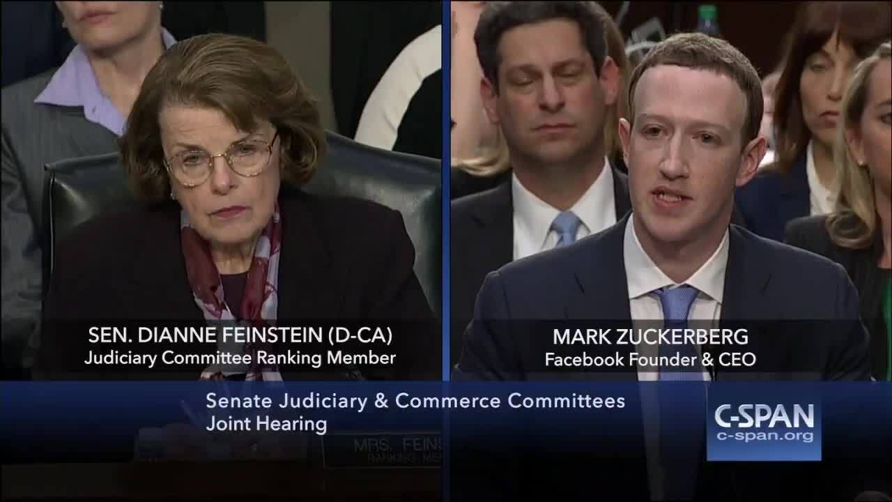Sen. Feinstein grills Facebook CEO Zuckerberg on foreign interference of elections