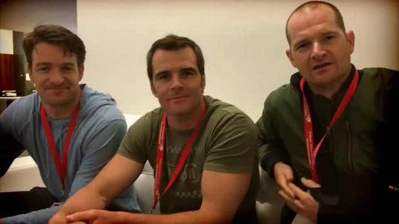 Filmmakers at the Tallgrass Film Festival, take one