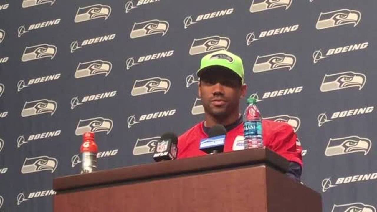 Russell Wilson discusses his ongoing rehab for sprained knee, ankle