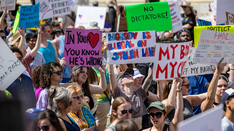 Protest Triangle Thousands rally in 'Hands off!’ anti-Trump protests across Triangle and ...